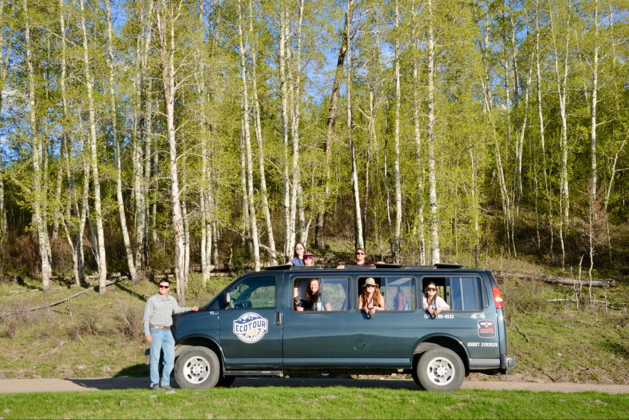 A tour group in Wyoming